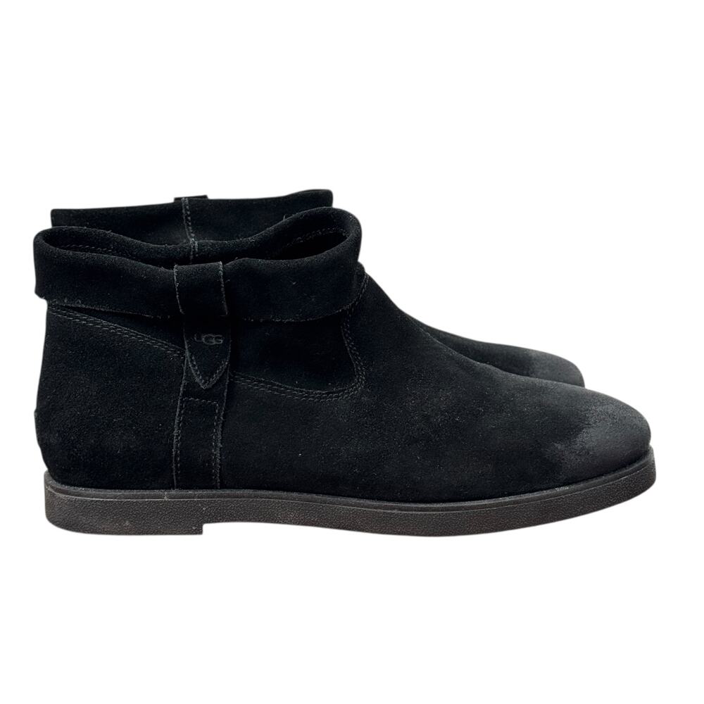 UGG Josefene Cuff Suede Ankle Boot SZ 11 Womens Black Comfort Slouchy Distressed - Picture 2 of 12